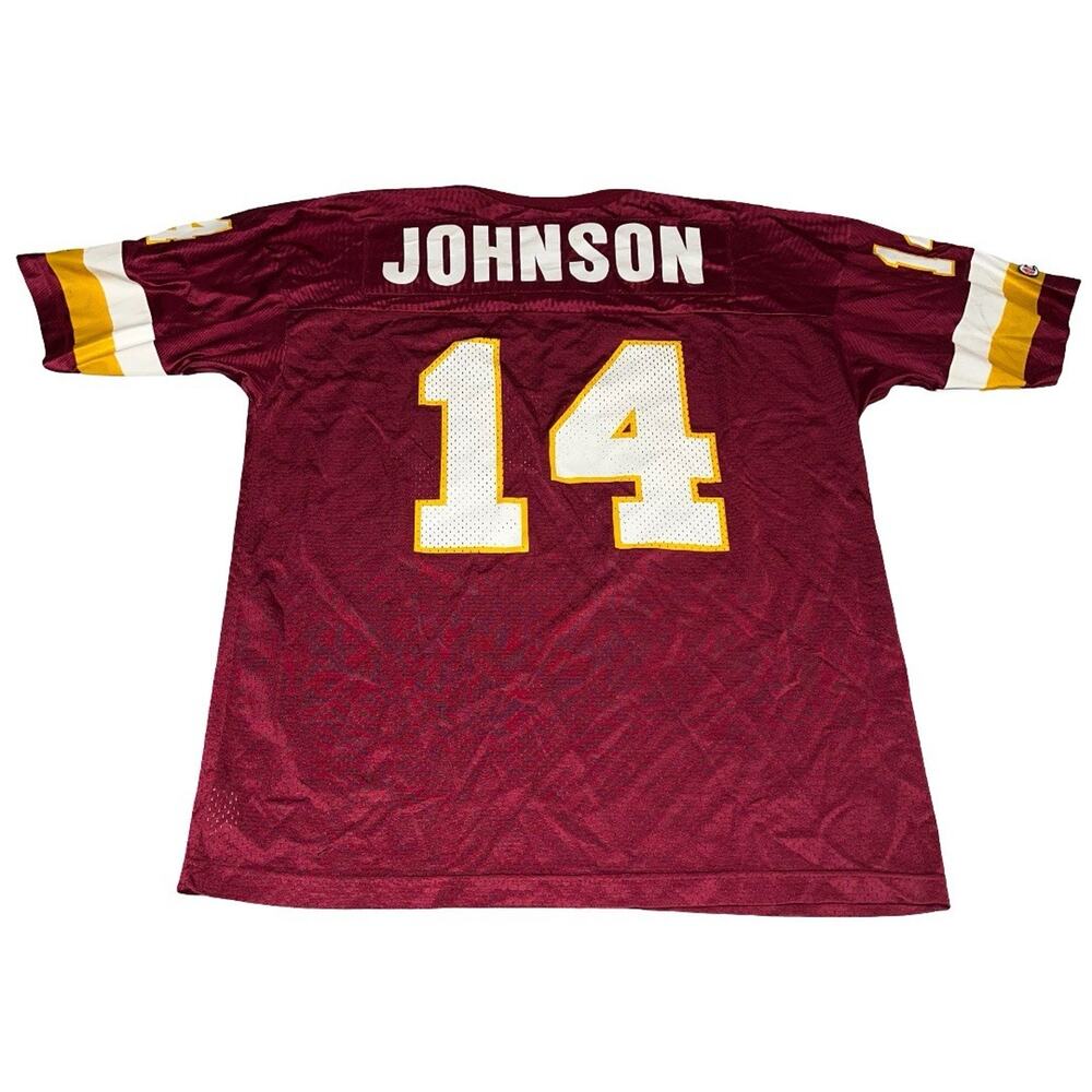 Vintage 90s Washington Redskins #14 Brad Johnson NFL Champion Jersey 44 Large